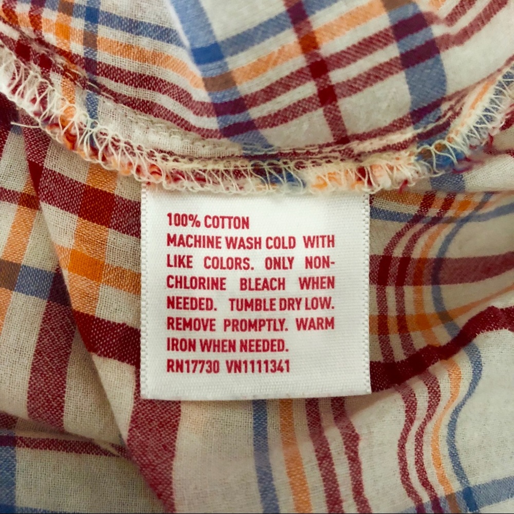 Mossimo | White Plaid Button Down Top - Picture 7 of 7